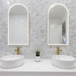 Carrara Marble Mosaic Large Fans