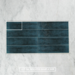 Boutique Navy Blue Gloss Subway Ripple