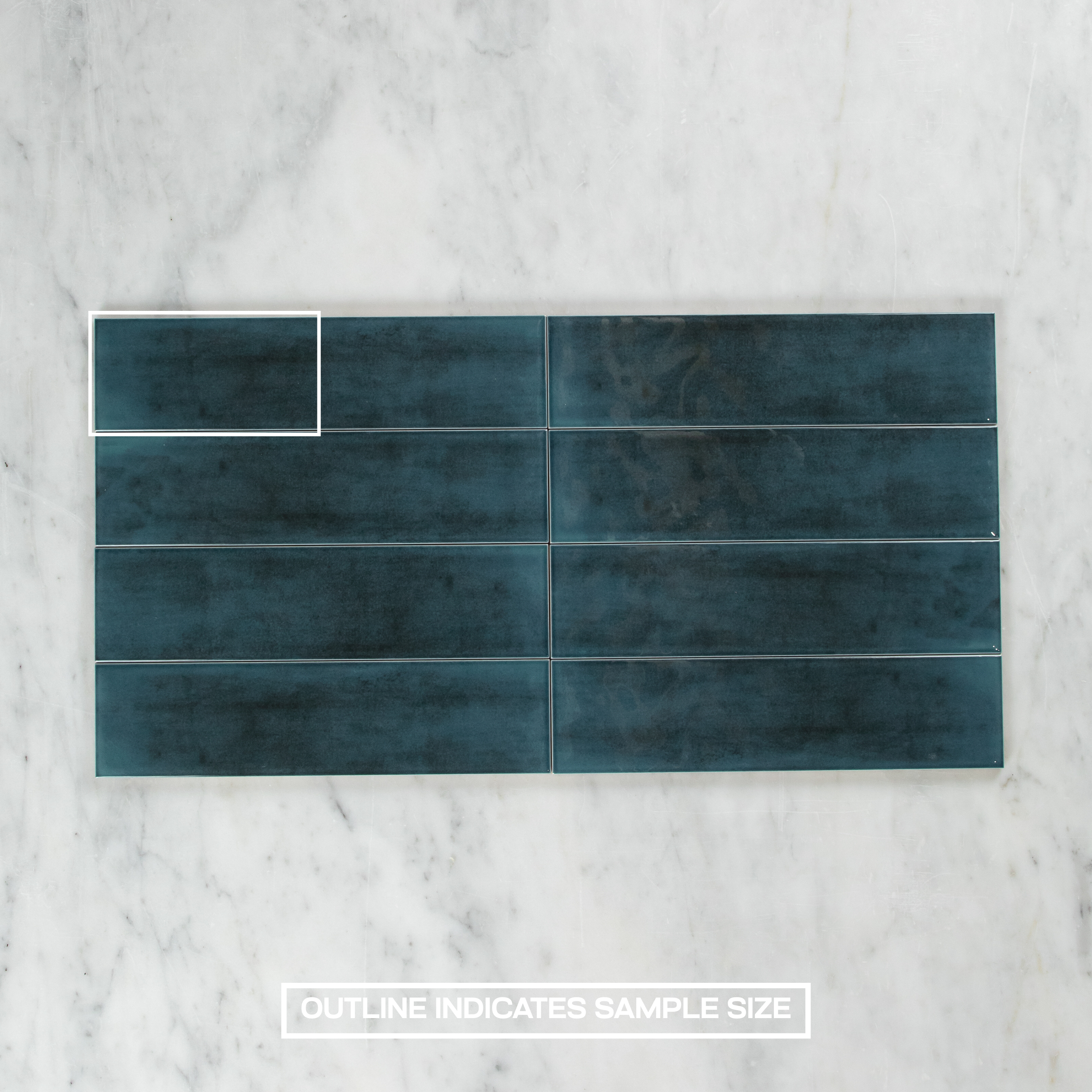 Boutique Navy Blue Gloss Subway Ripple