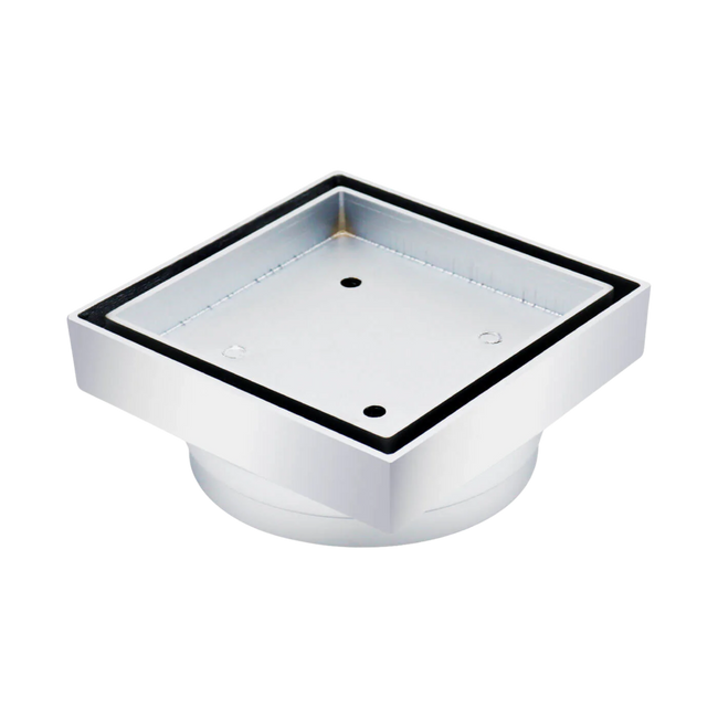 Floor Waste  Bermuda Mega Square 80mm Chrome