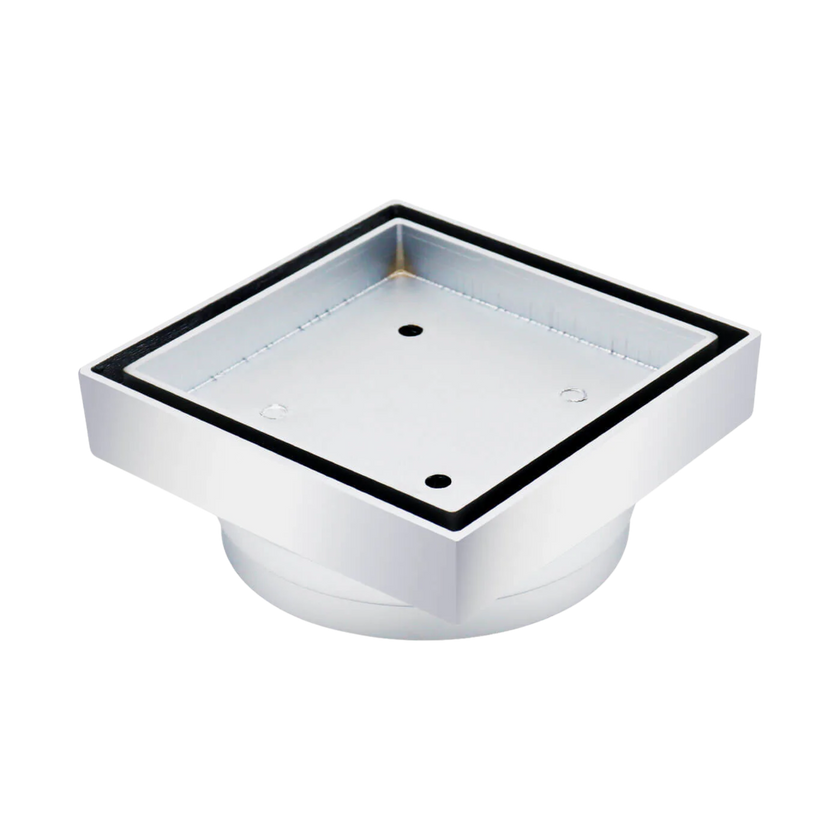 Floor Waste  Bermuda Mega Square 80mm Chrome