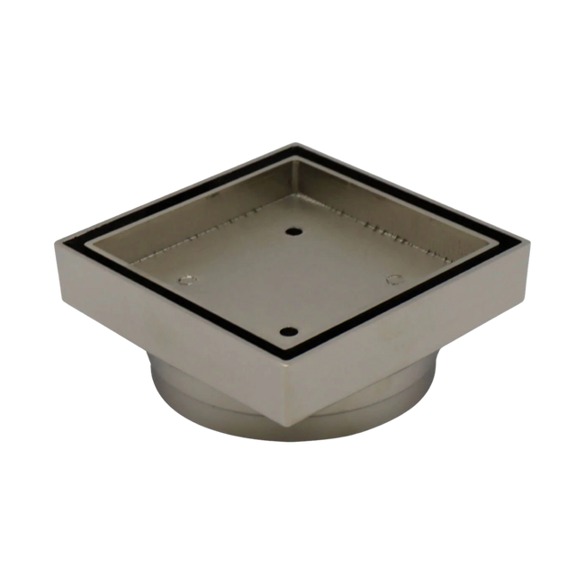Floor Waste Bermuda Mega Square 80mm Brushed Nickel