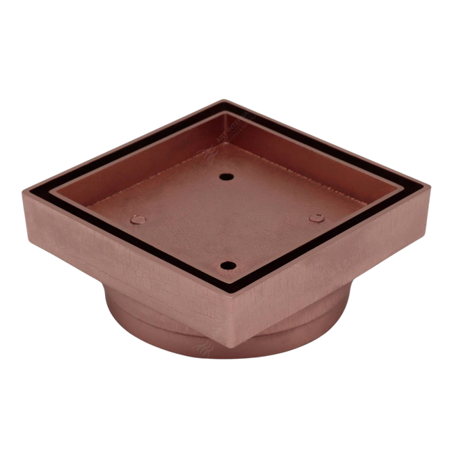 Floor Waste Bermuda Mega Square 80mm Rose Gold