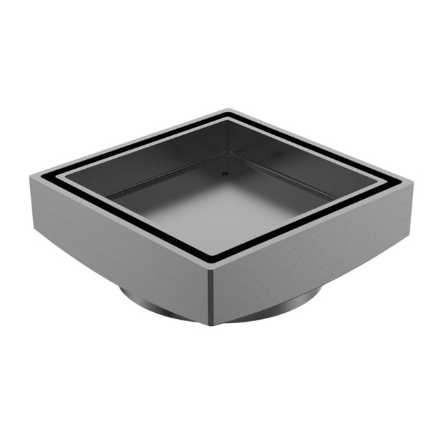 Floor Waste Bermuda Mega Square 50mm Brushed Gunmetal