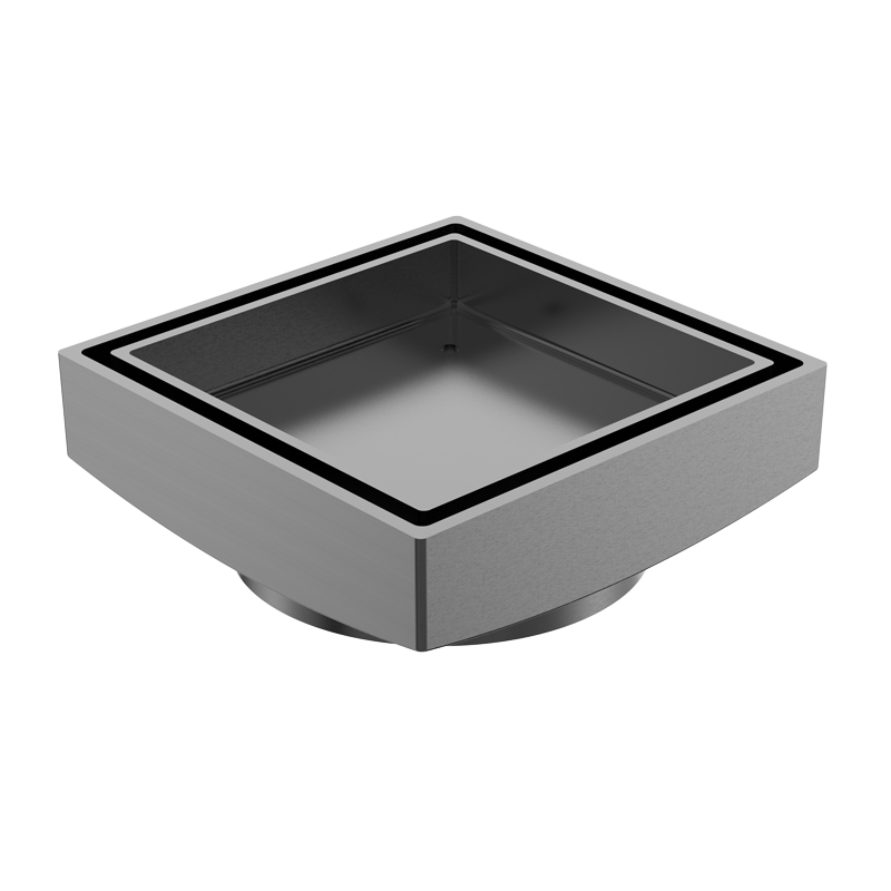 Floor Waste Bermuda Mega Square 80mm Brushed Gunmetal