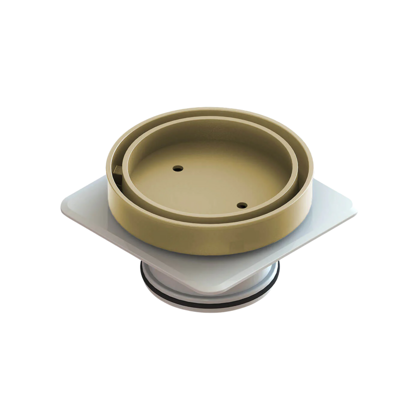 Floor Waste Bermuda Mega Round 80mm Brushed Gold