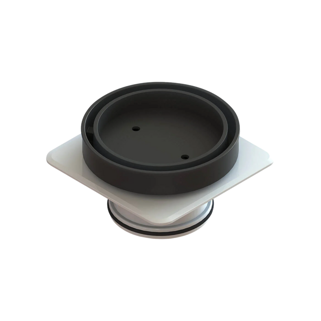 Floor Waste Bermuda Mega Round 80mm Matte Black