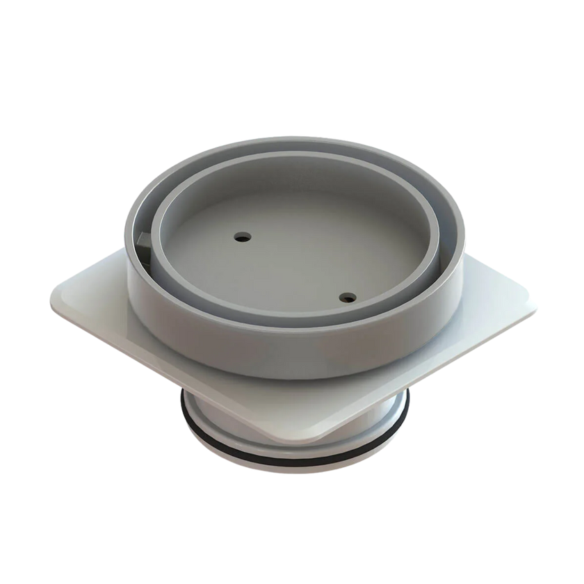 Floor Waste Bermuda Mega Round 100mm Brushed Nickel