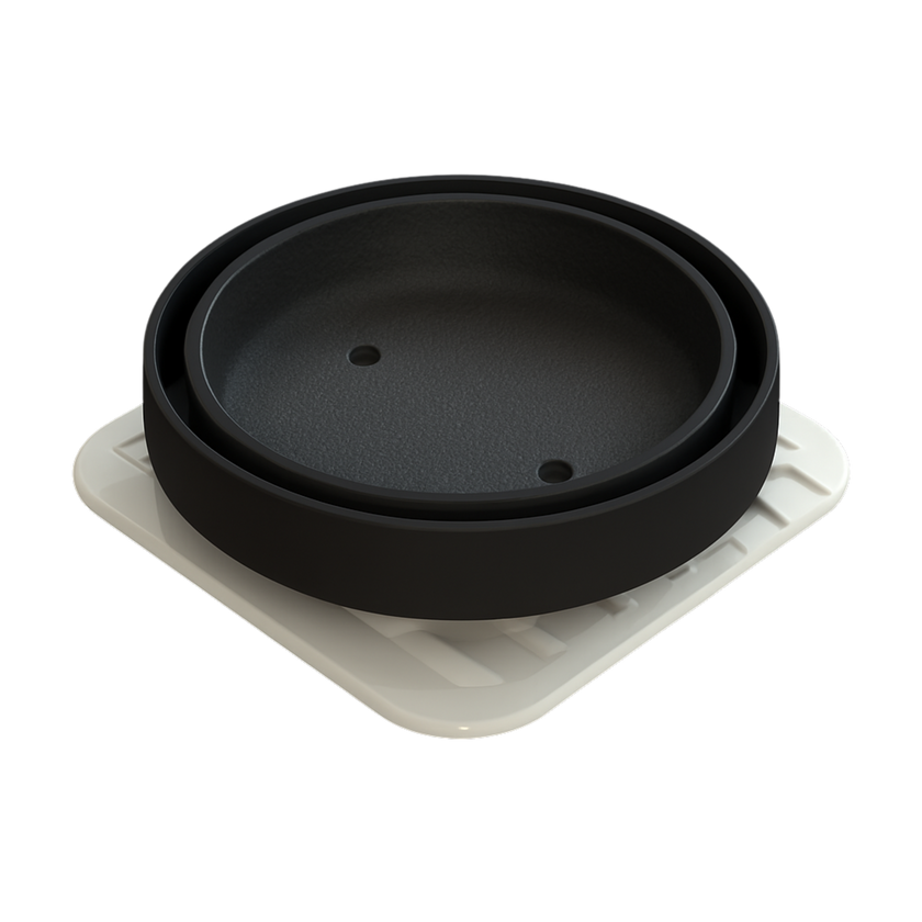 Floor Waste Bermuda Mega Round 50mm Matte Black