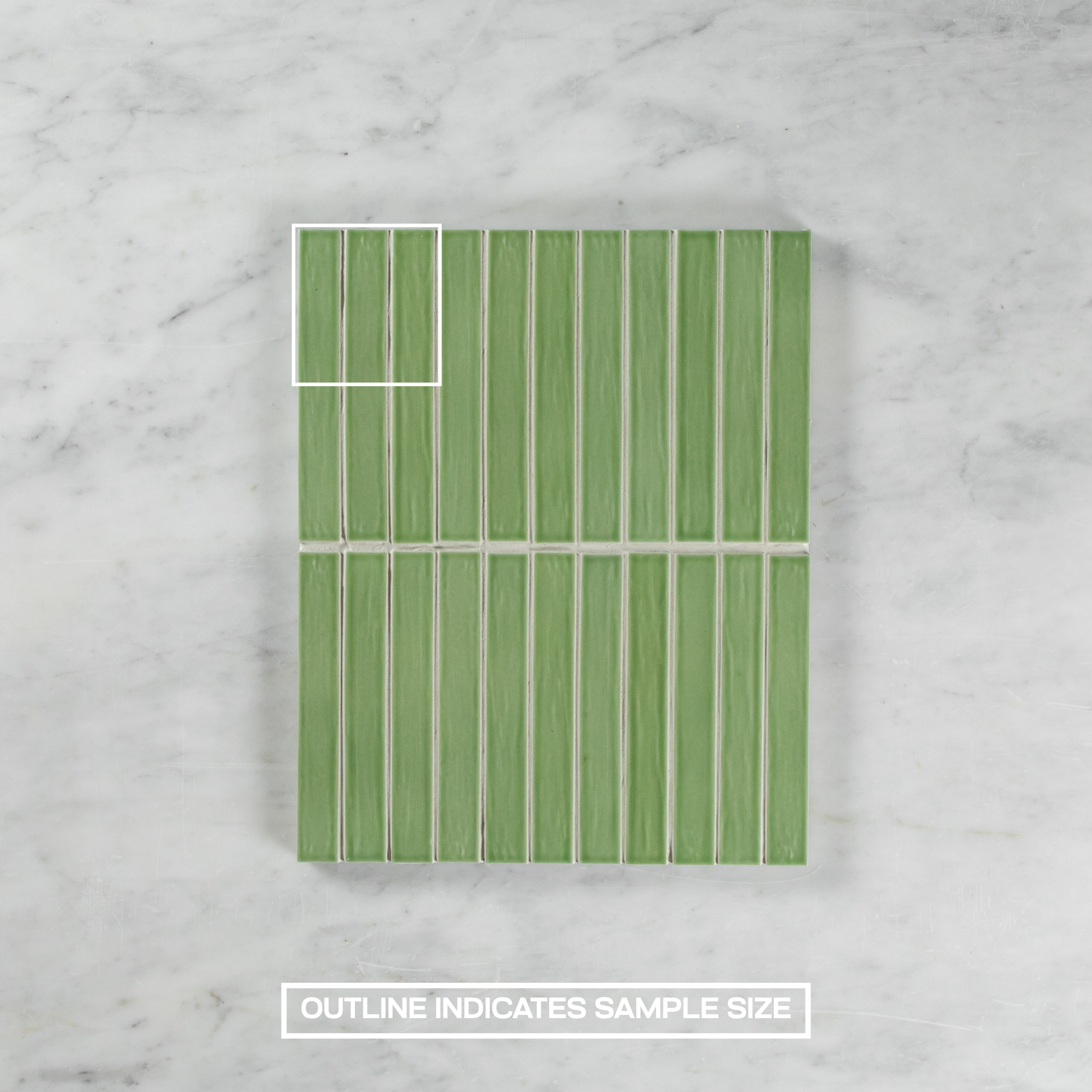 Porcelain Light Green Glossy Mosaic