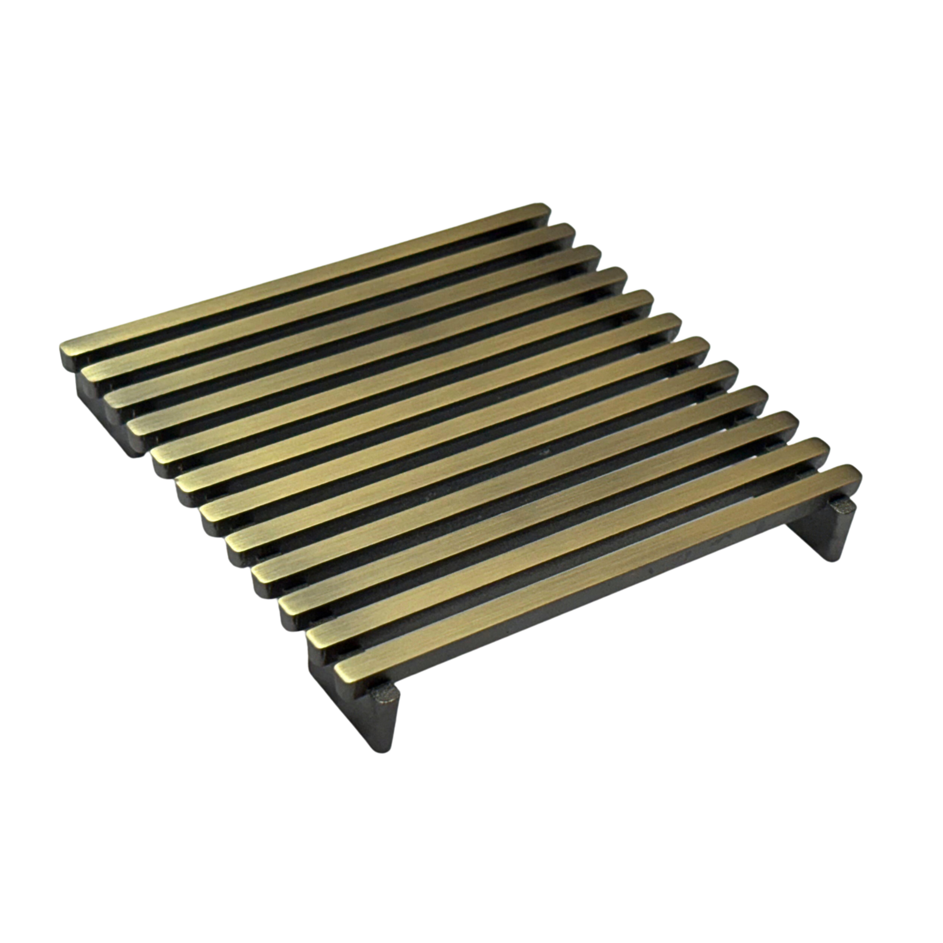 115 x 115 Brass Grate Top Used With Tile Insert Drain Copper