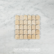 Travertine Cross Cut Cream + Mini Arch Mosaic Travertine