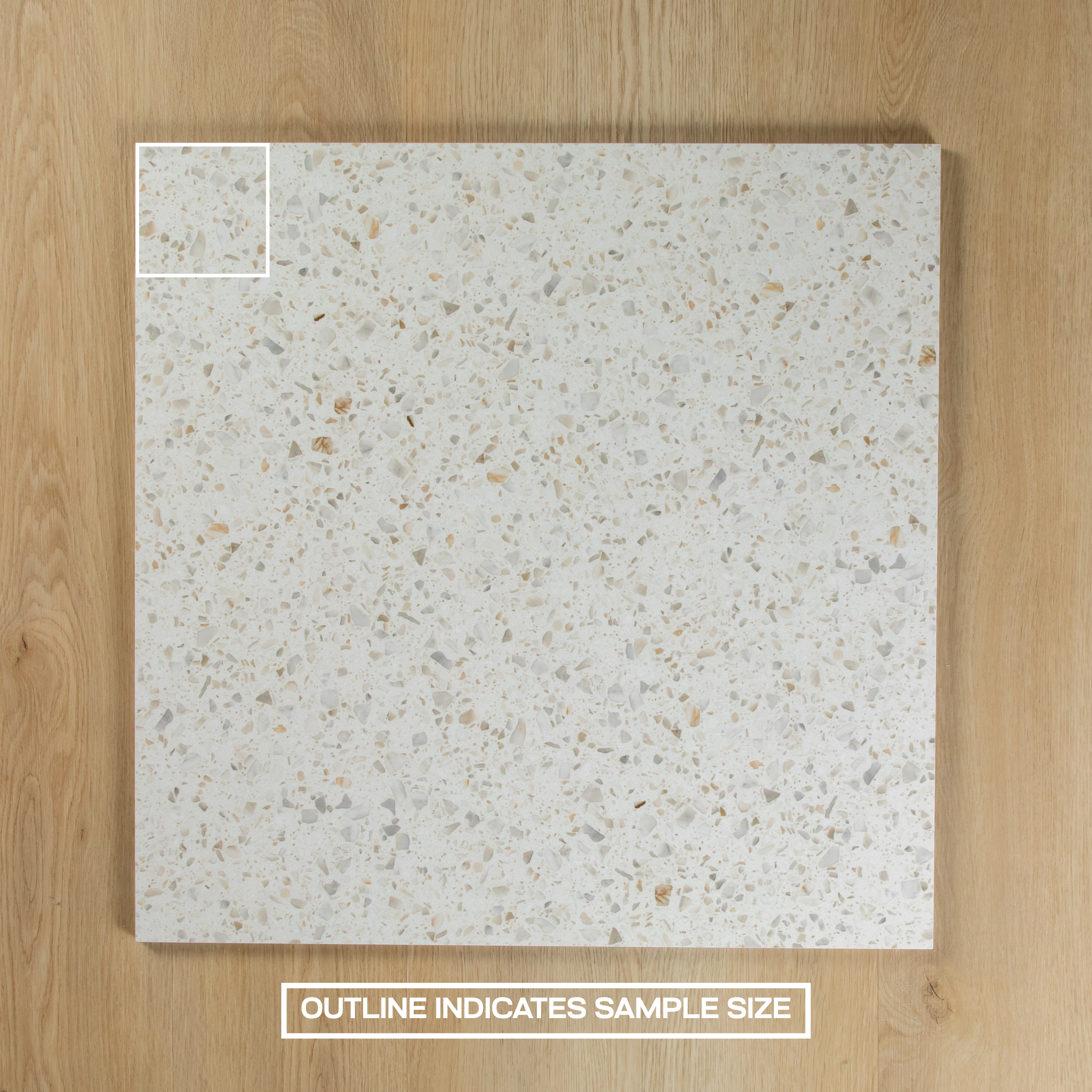 Terrazzo Carving Warm White Matte