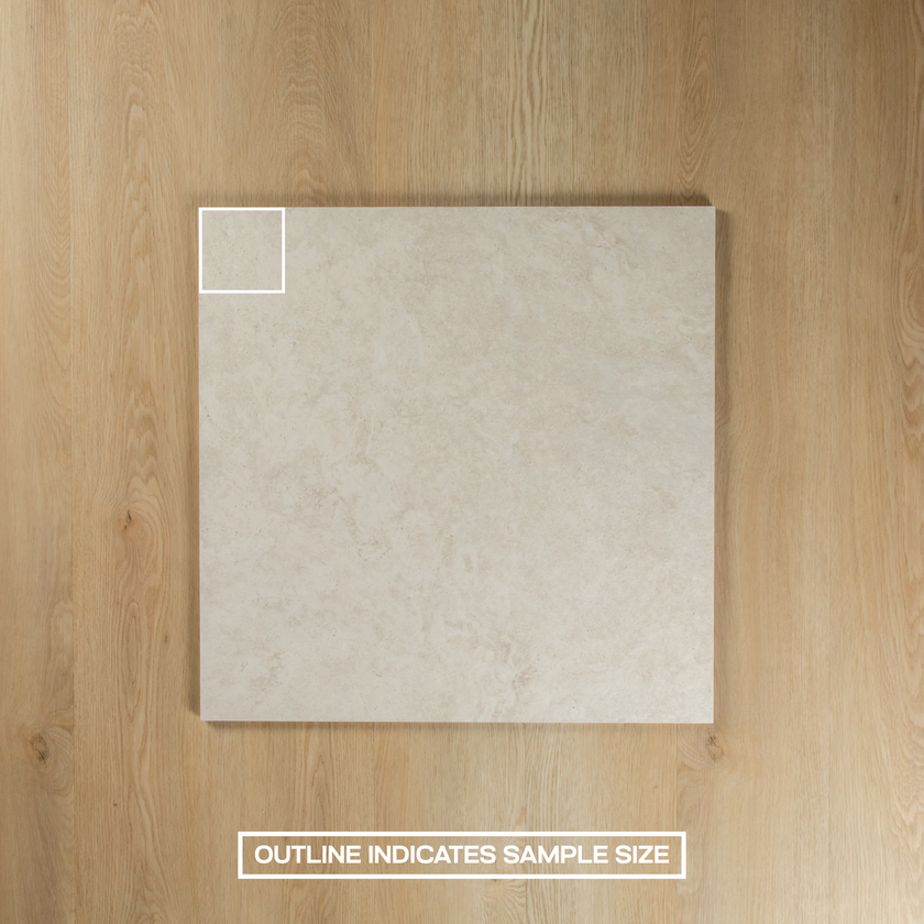 Travertine Cross Cut White + Chevron White