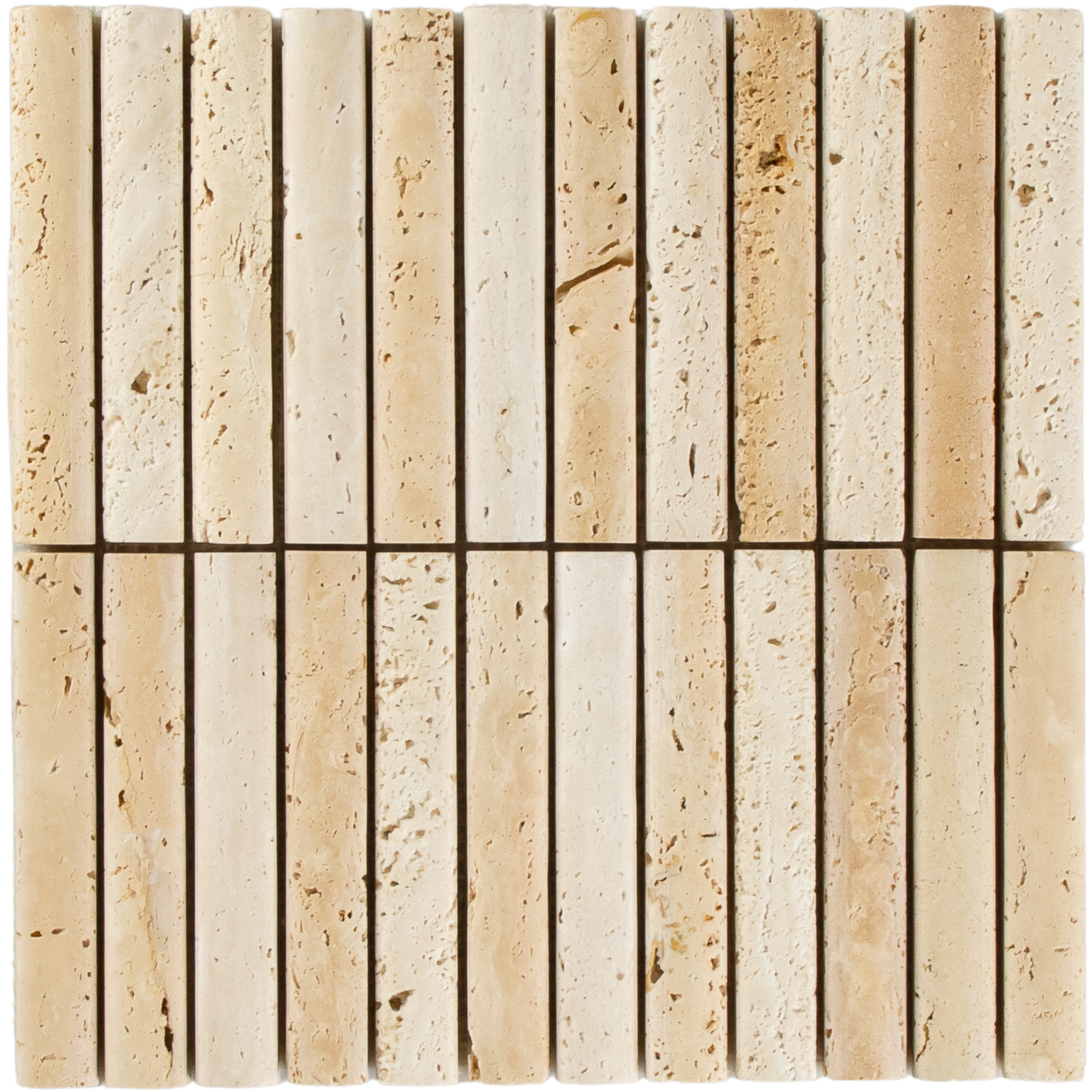 Travertine Beige Marble Flute Mosaic