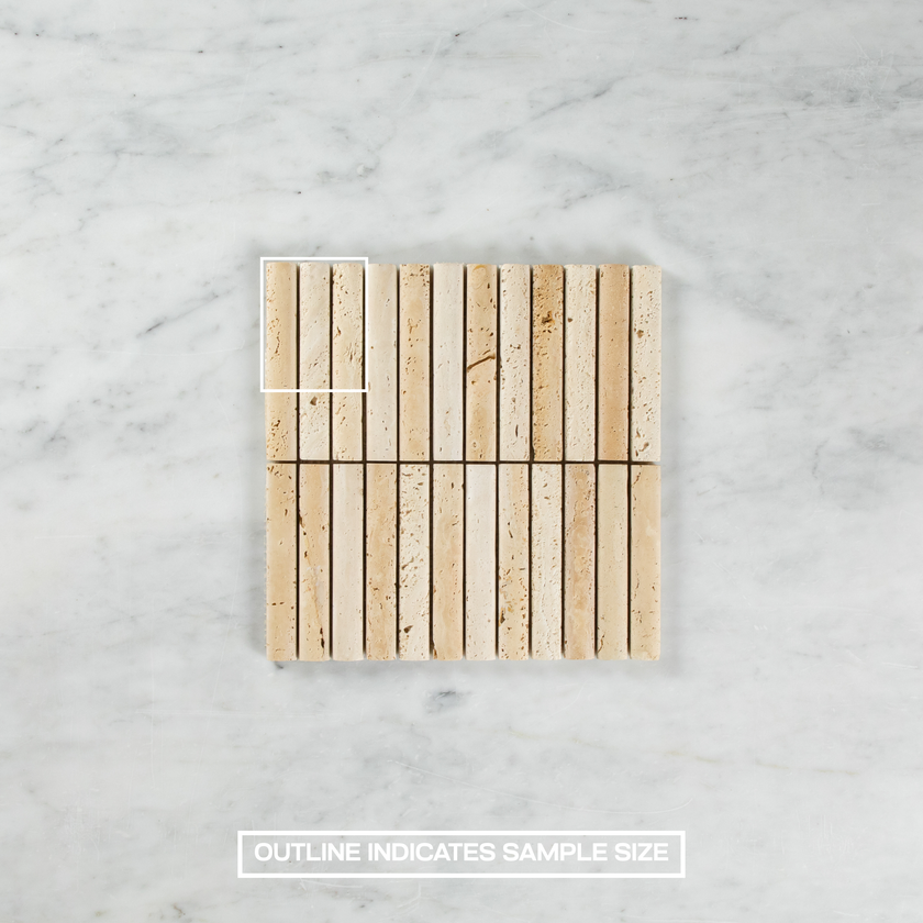 Travertine Beige Marble Flute Mosaic