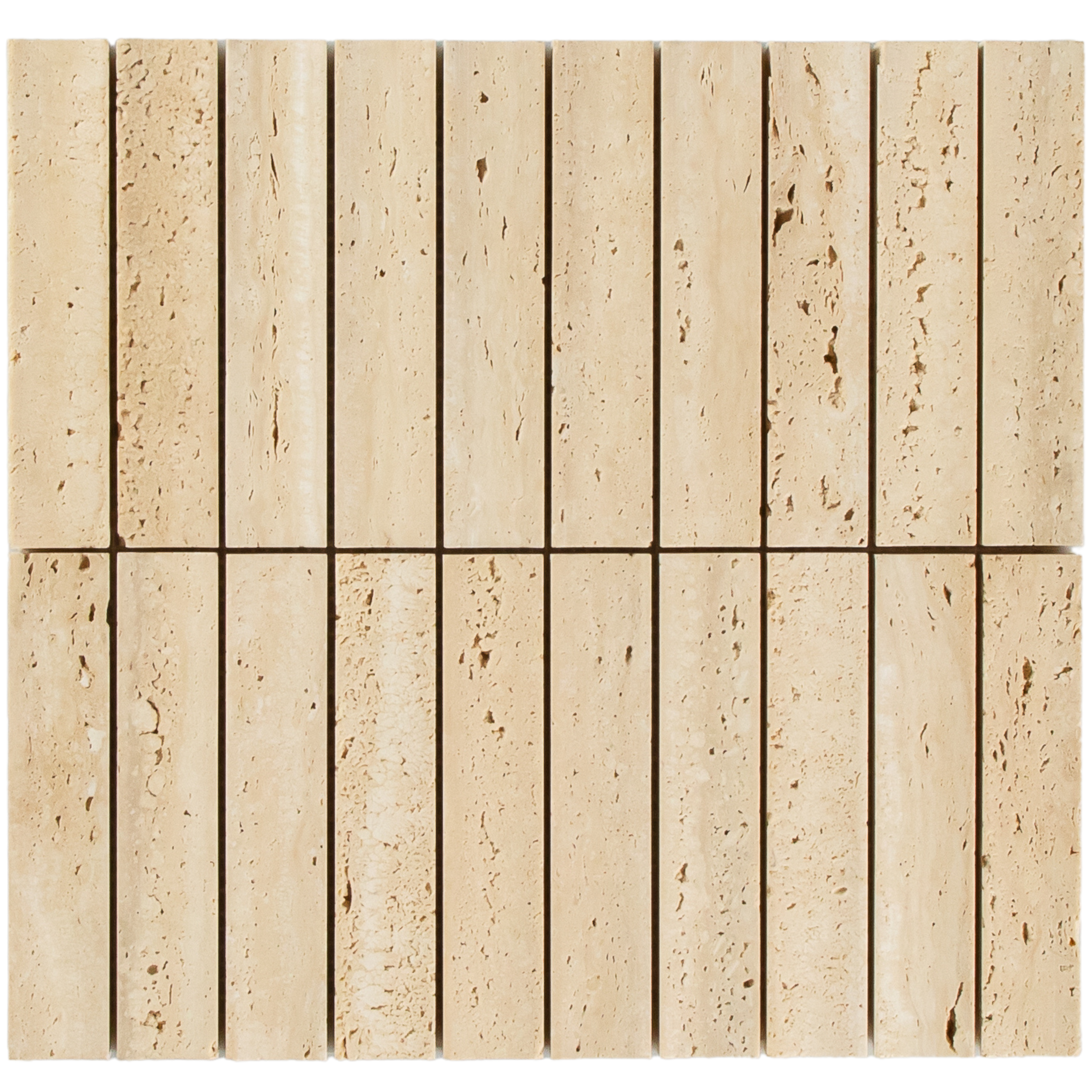 Travertine Concave Kit Kat Mosaic