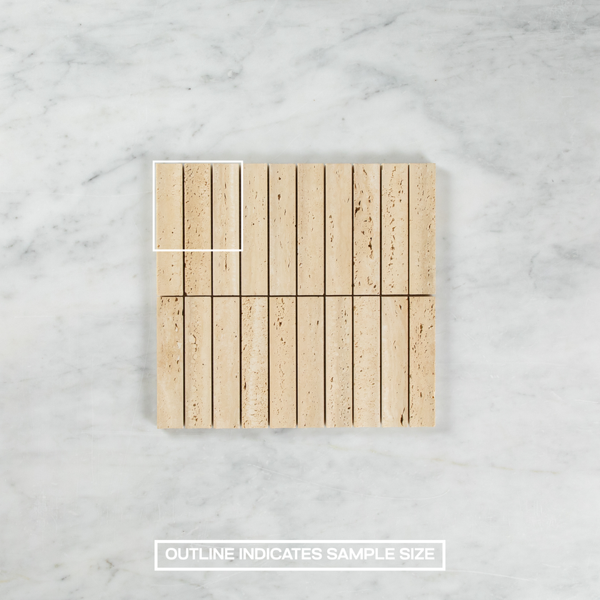 Travertine Concave Kit Kat Mosaic