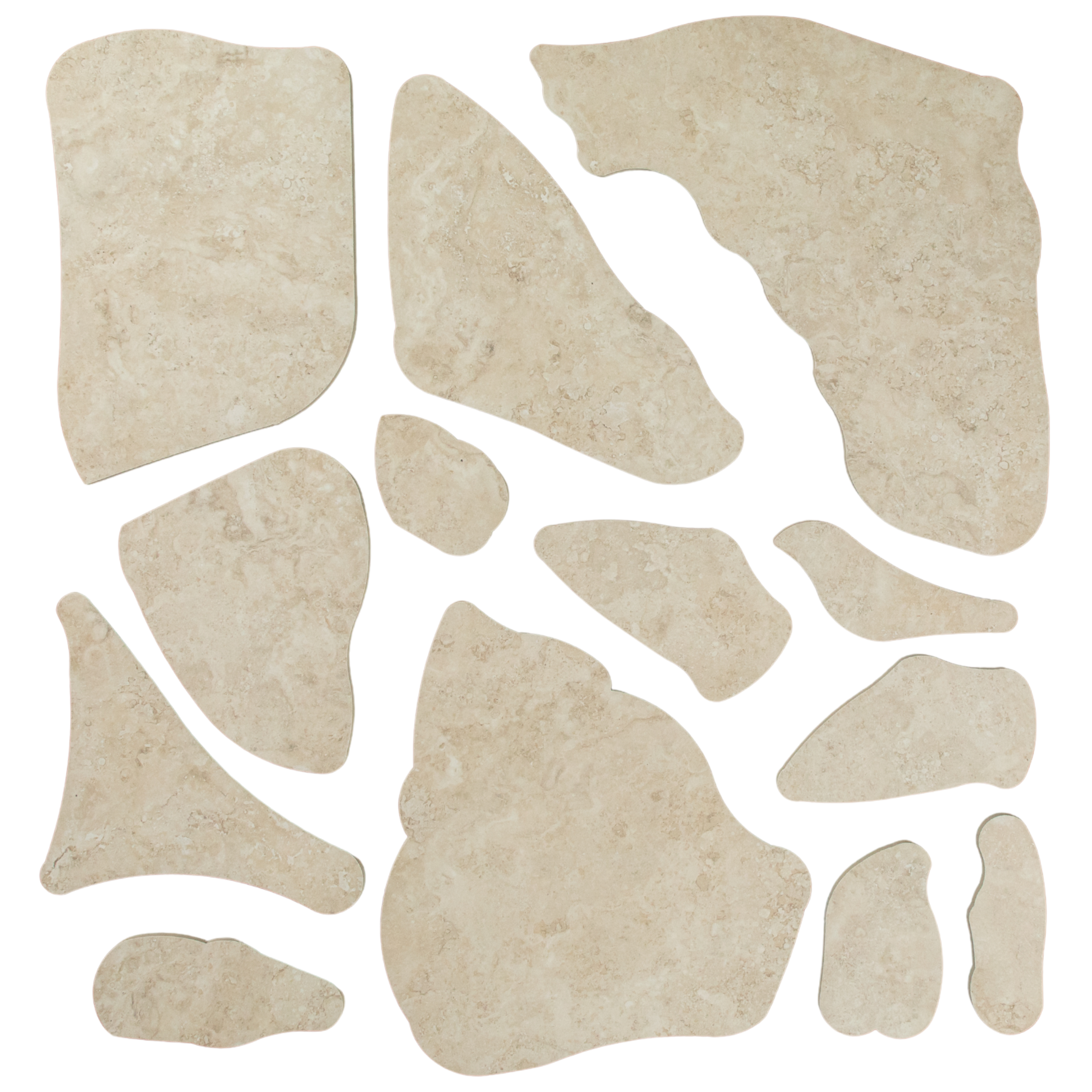 Travertine Stone Ivory Crazy Pave In Out