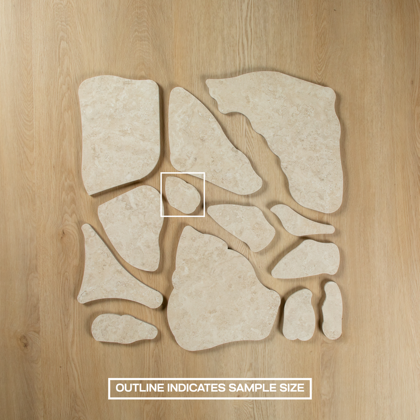 Travertine Stone Ivory Crazy Pave In Out