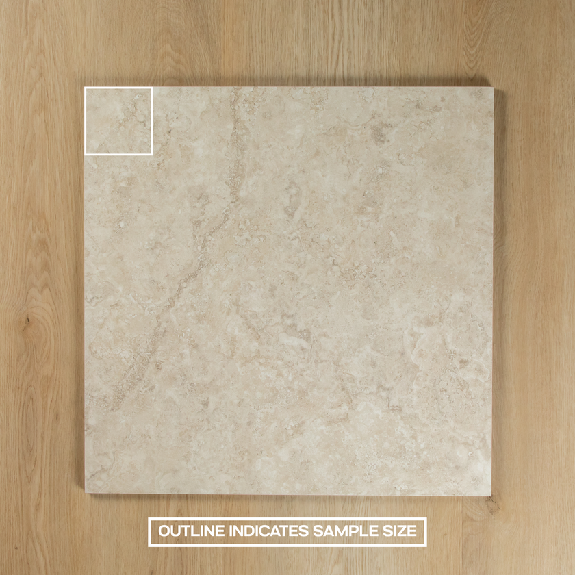 Travertine Stone Ivory + Wave White