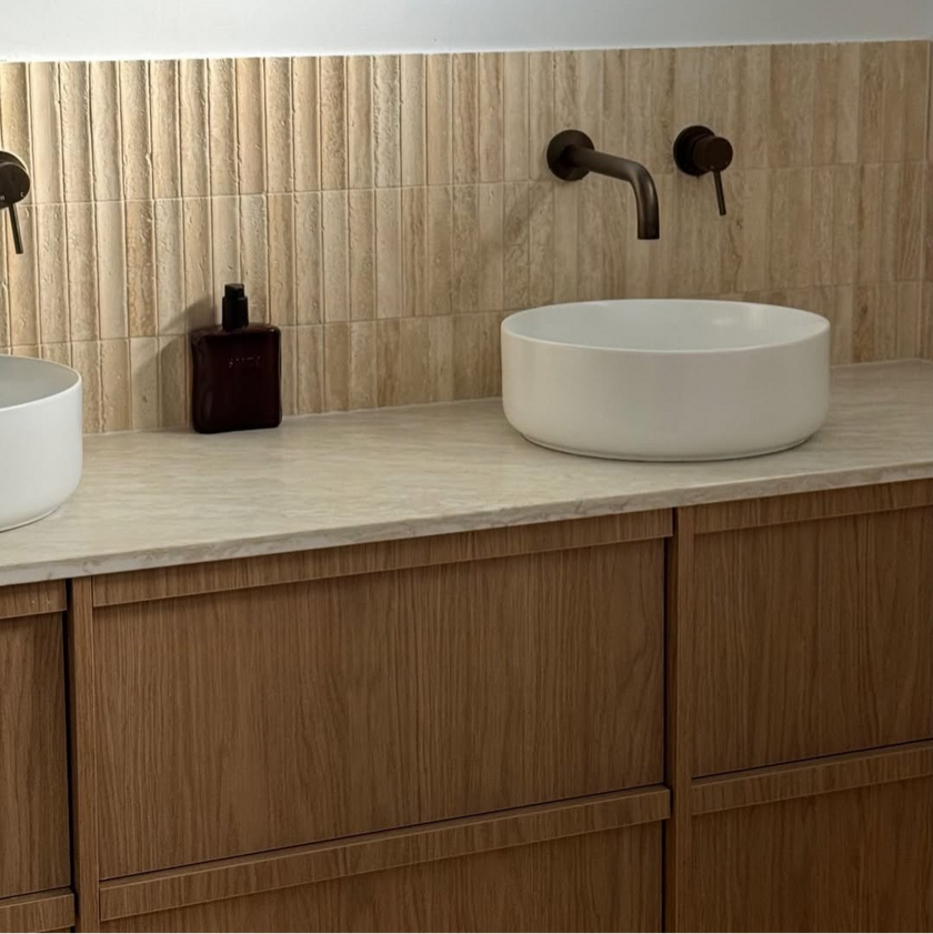 Travertine Concave Kit Kat Mosaic