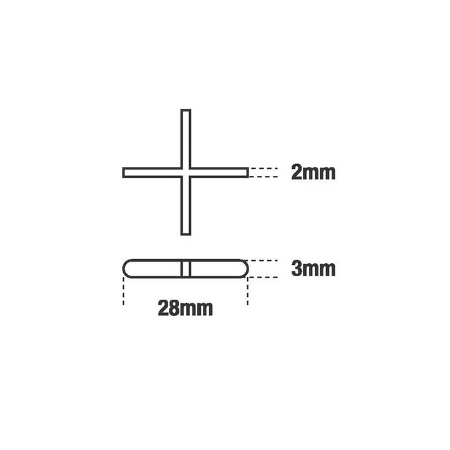 Cross Spacers 2mm 4000 Pieces Bucket