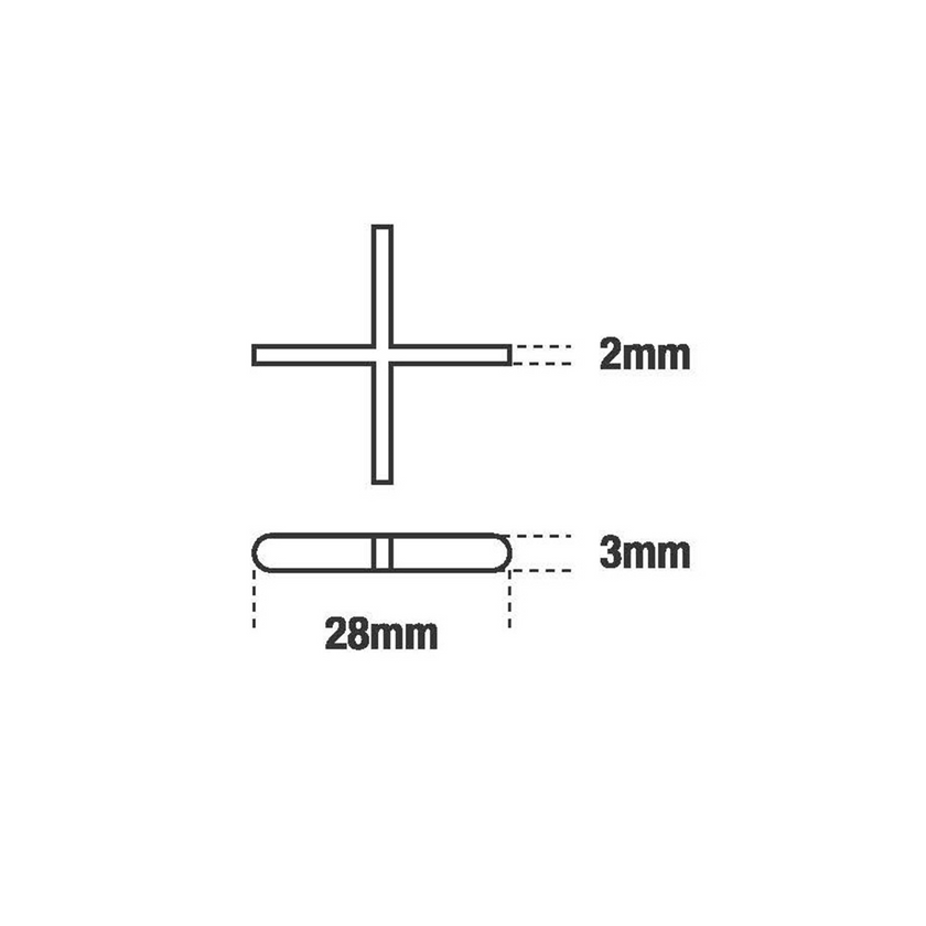 Cross Spacers 2mm 500 Pieces