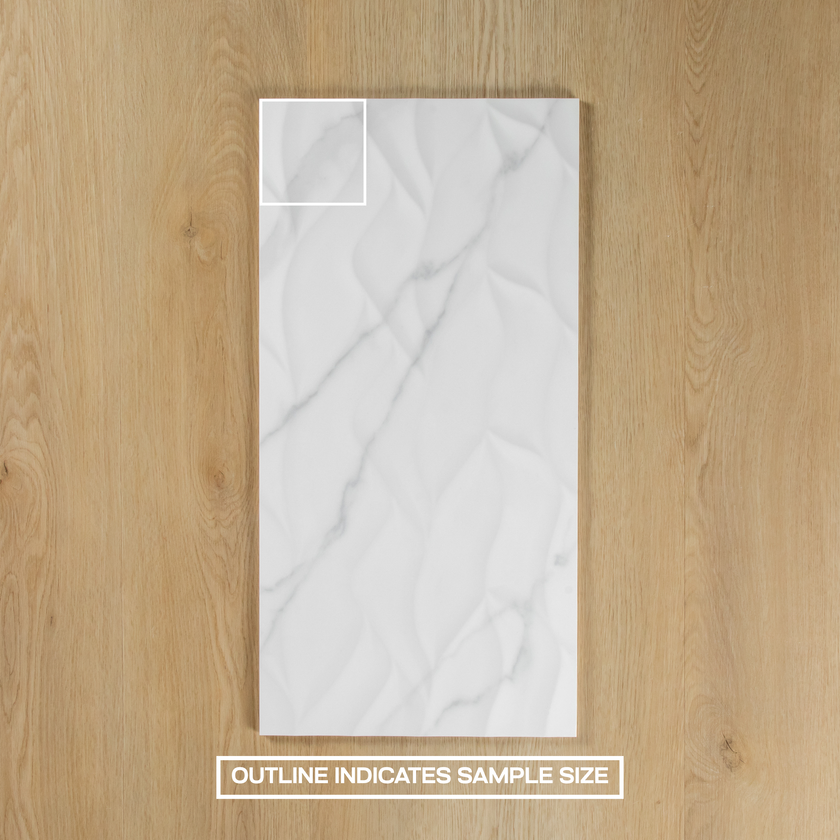 Light Calacatta Gloss Wave Feature