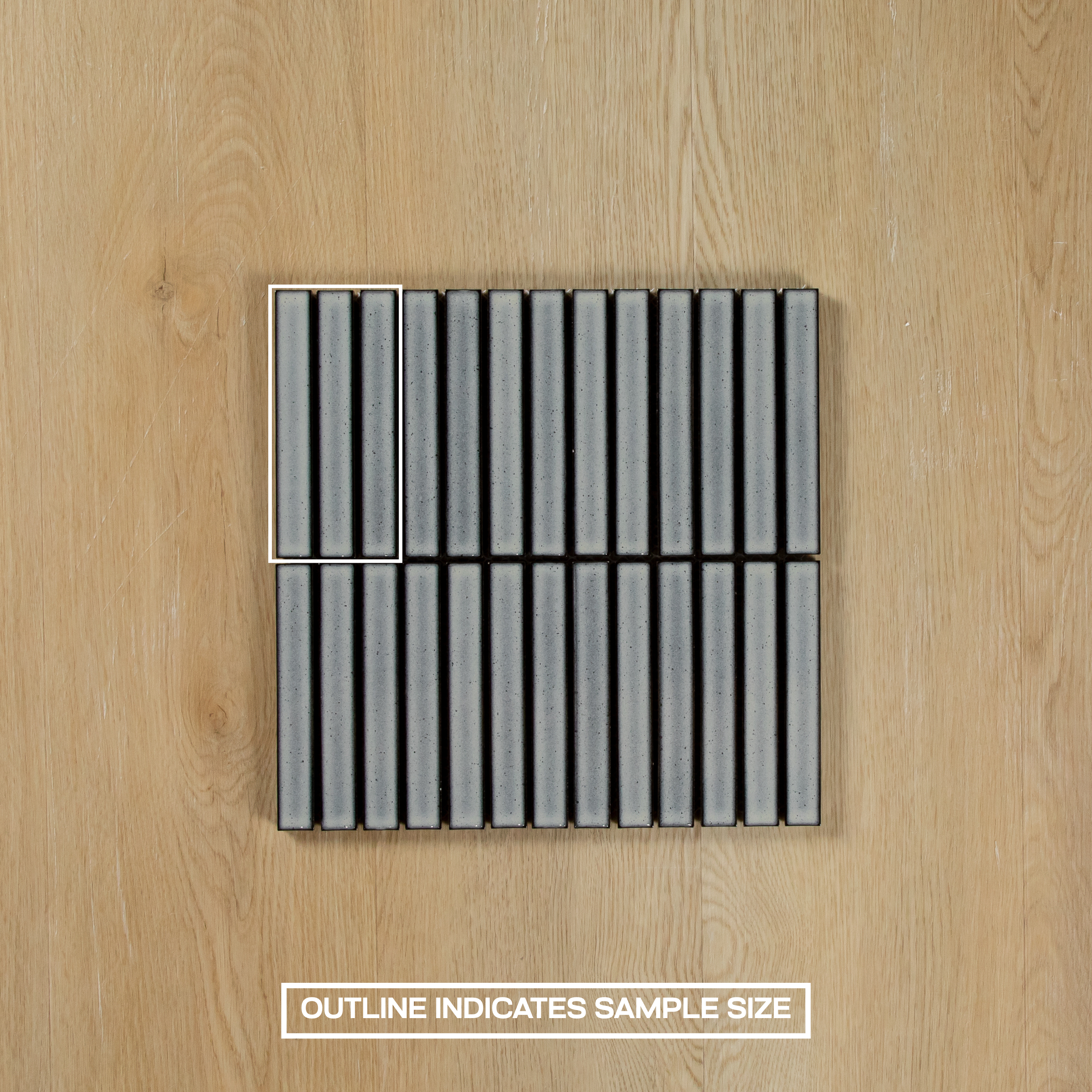 Clovelly Antique Grey Gloss Concave Kit Kat Mosaic