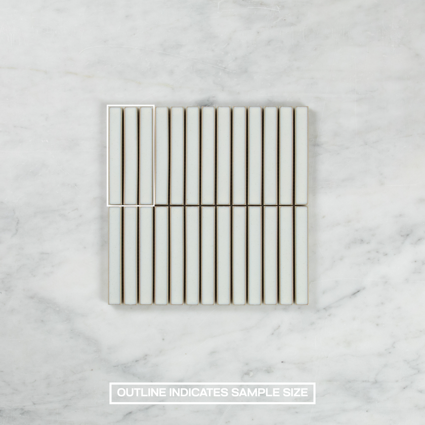 Clovelly Antique White Gloss Concave Kit Kat Mosaic