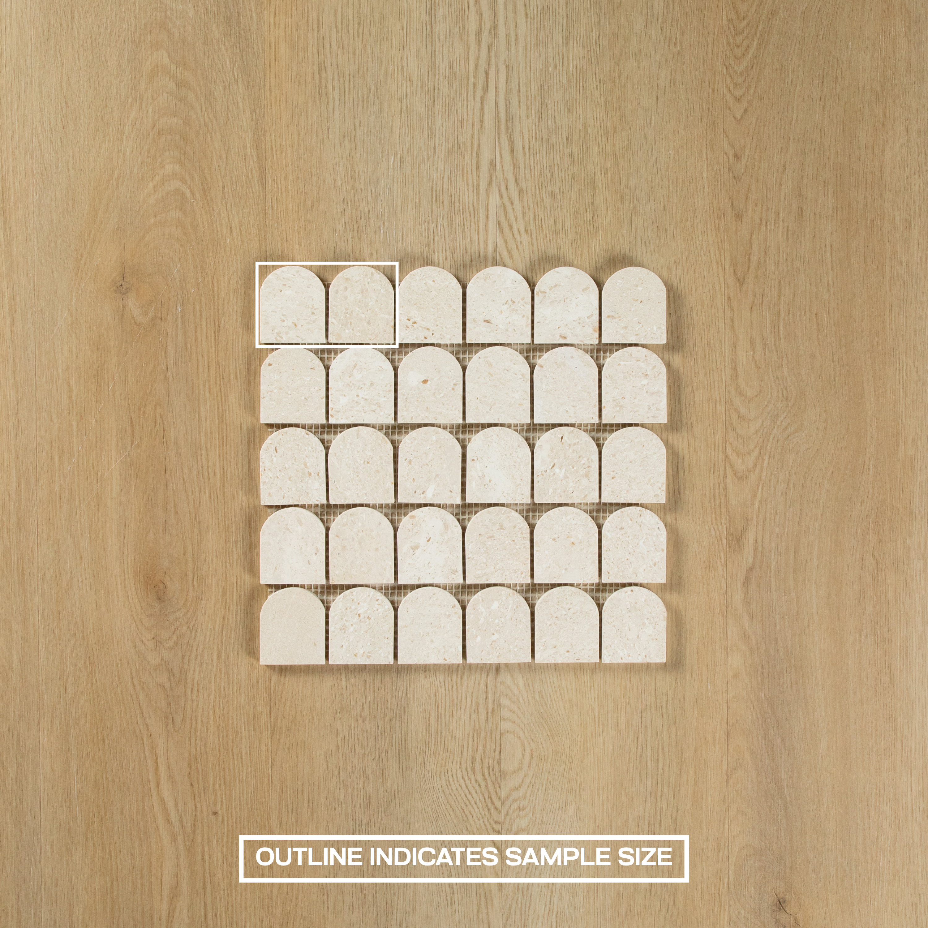 Mini Arch Mosaic Ivory Limestone
