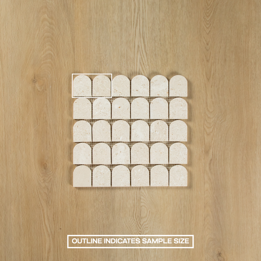 Mini Arch Mosaic Ivory Limestone