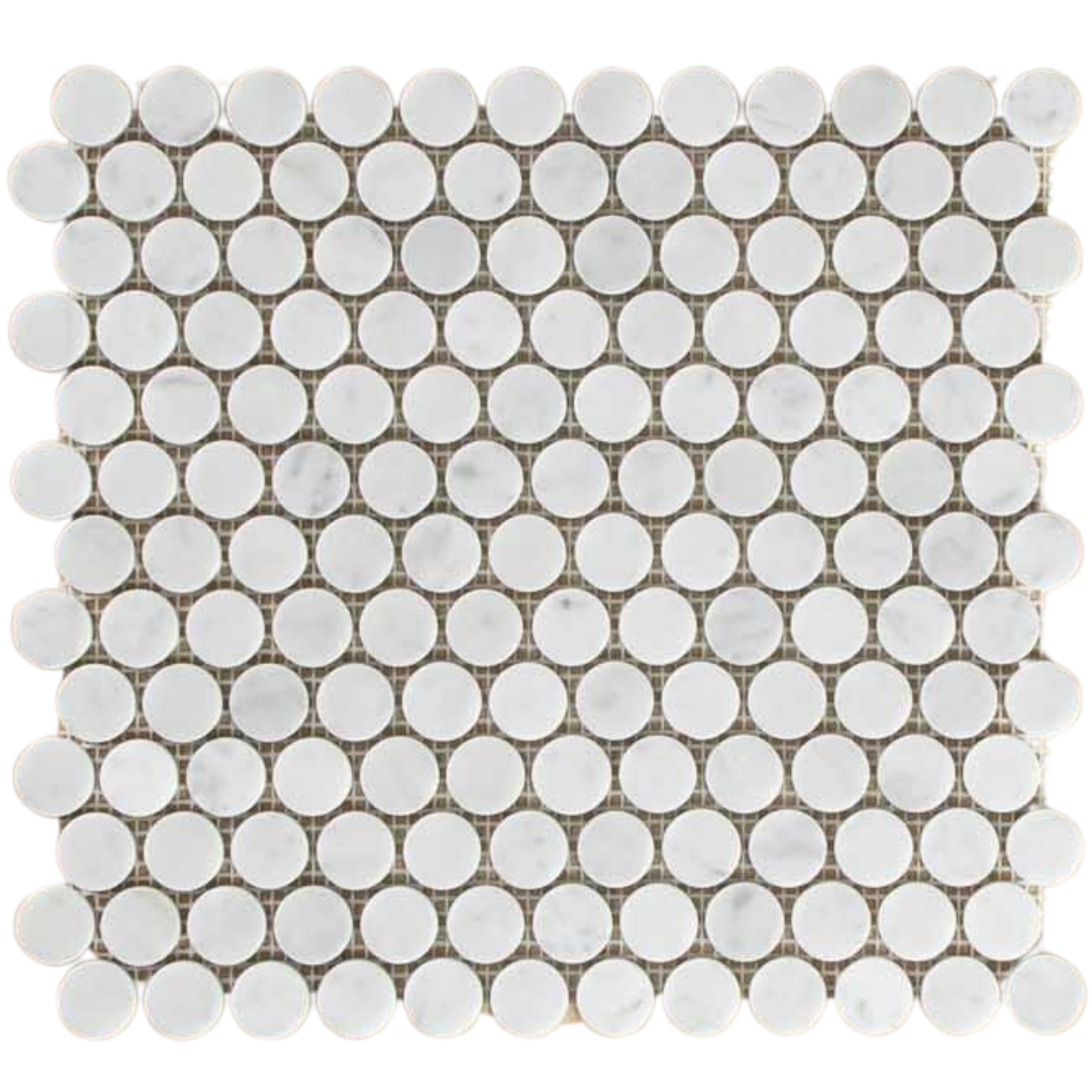 Carrara Marble Mosaic Penny Round Honed Mosaic
