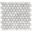 Carrara Marble Mosaic Hexagon Honed Small