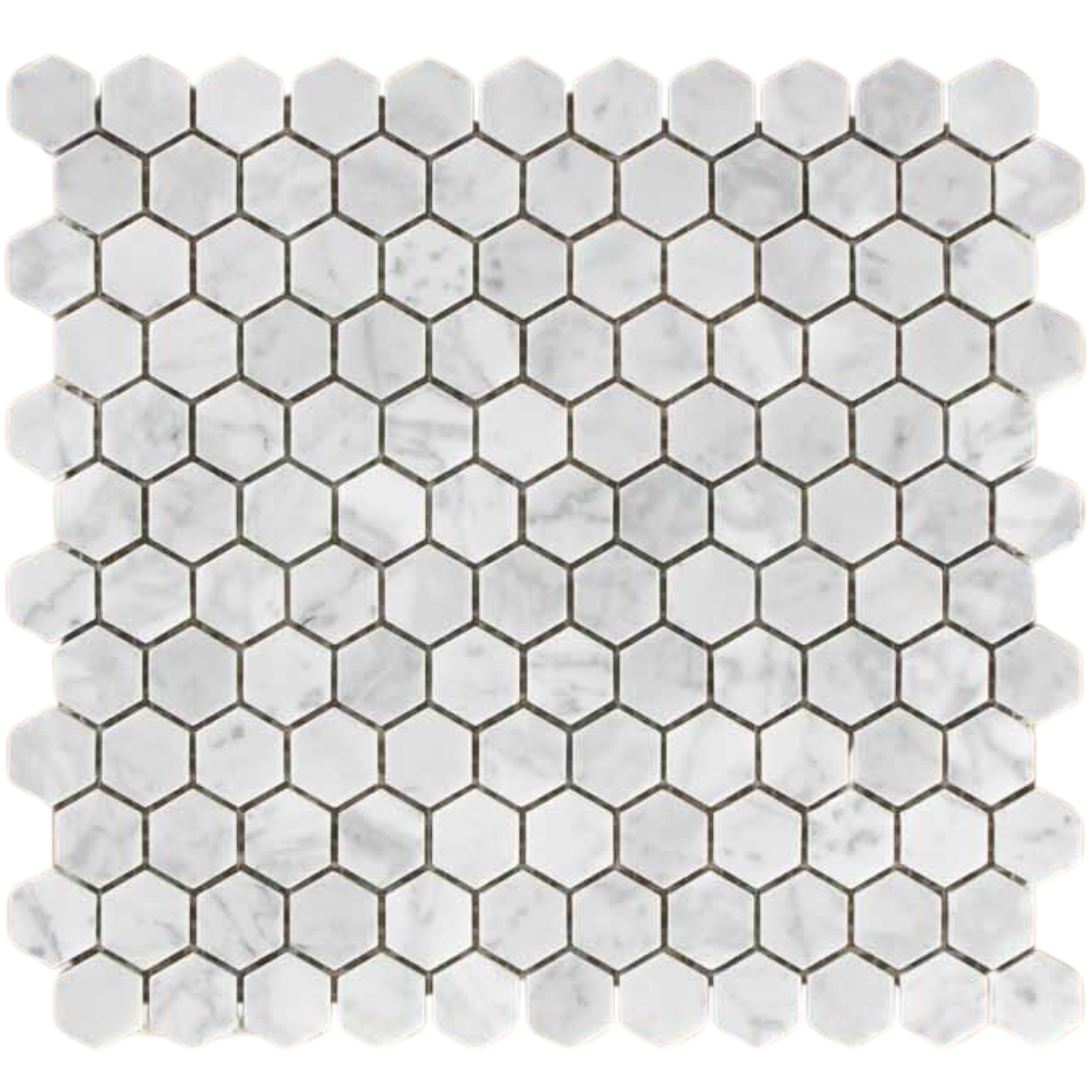 Carrara Marble Mosaic Hexagon Honed Small