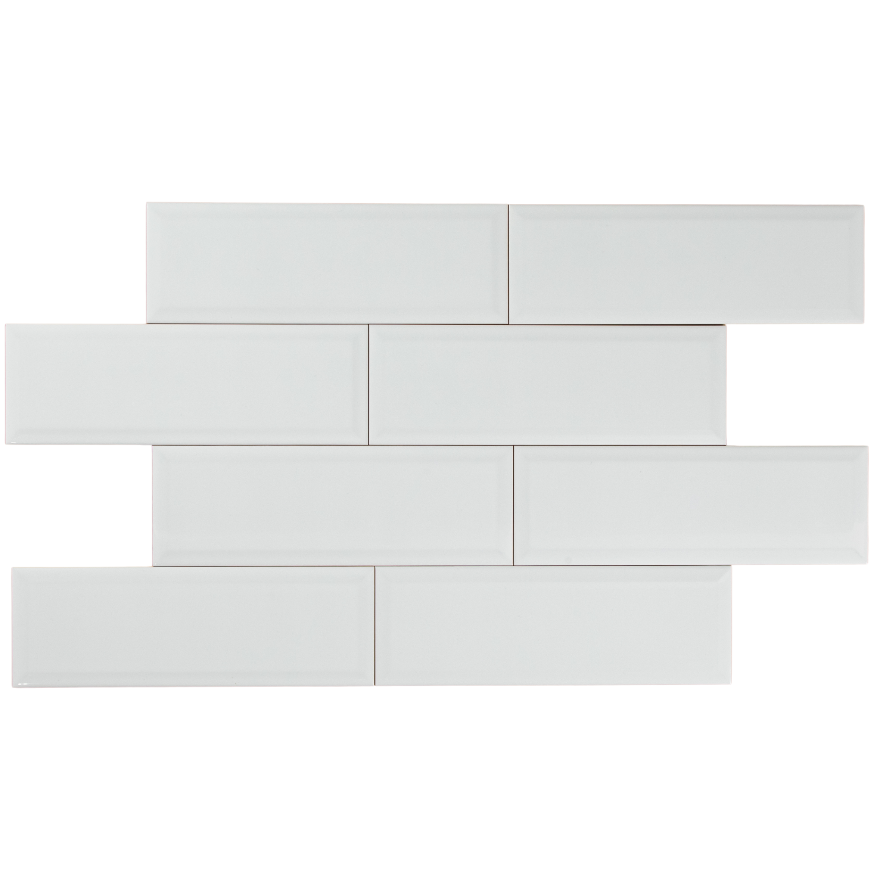 White Gloss Subway Bevelled