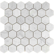 Carrara Marble Mosaic Hexagonal Honed