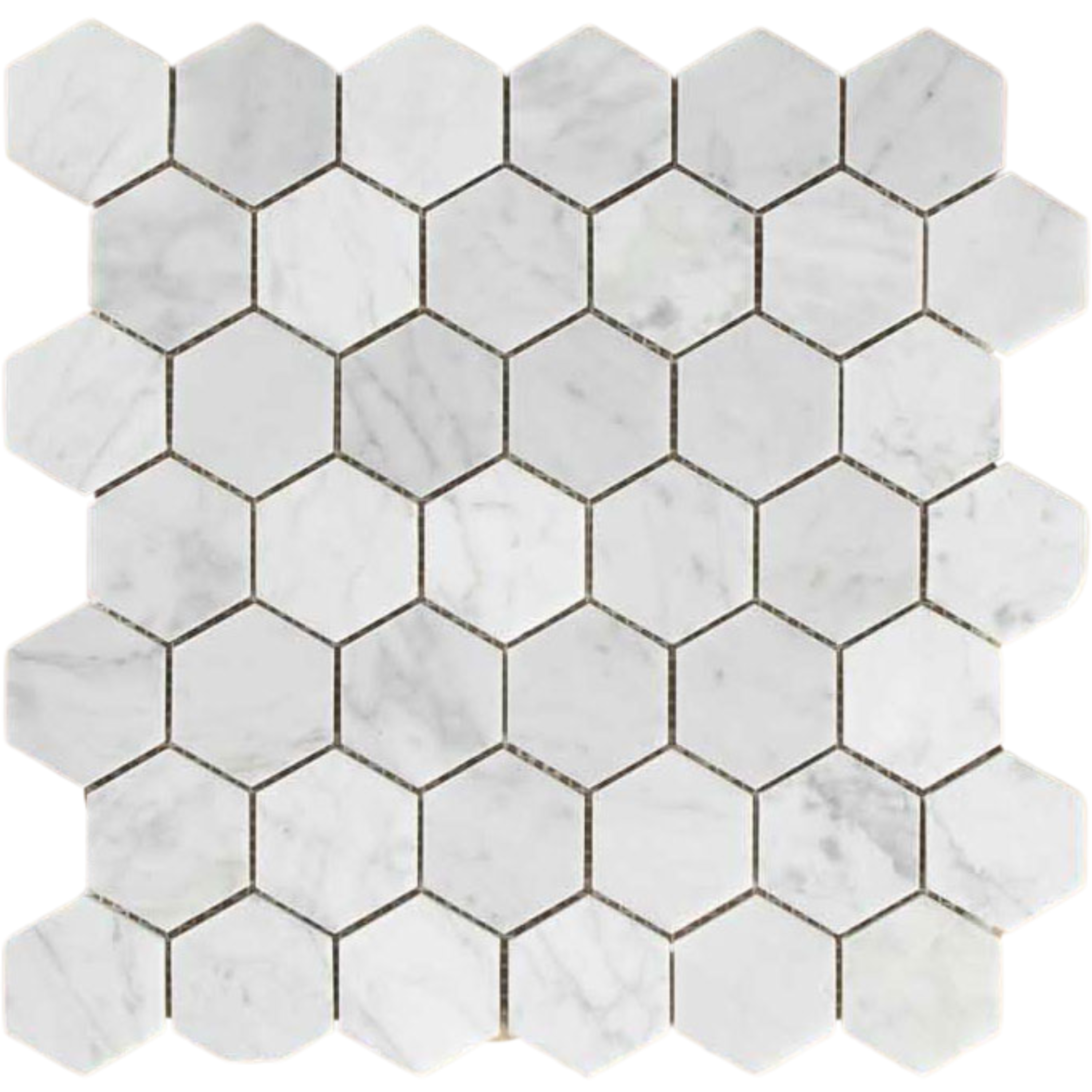Carrara Marble Mosaic Hexagonal Honed