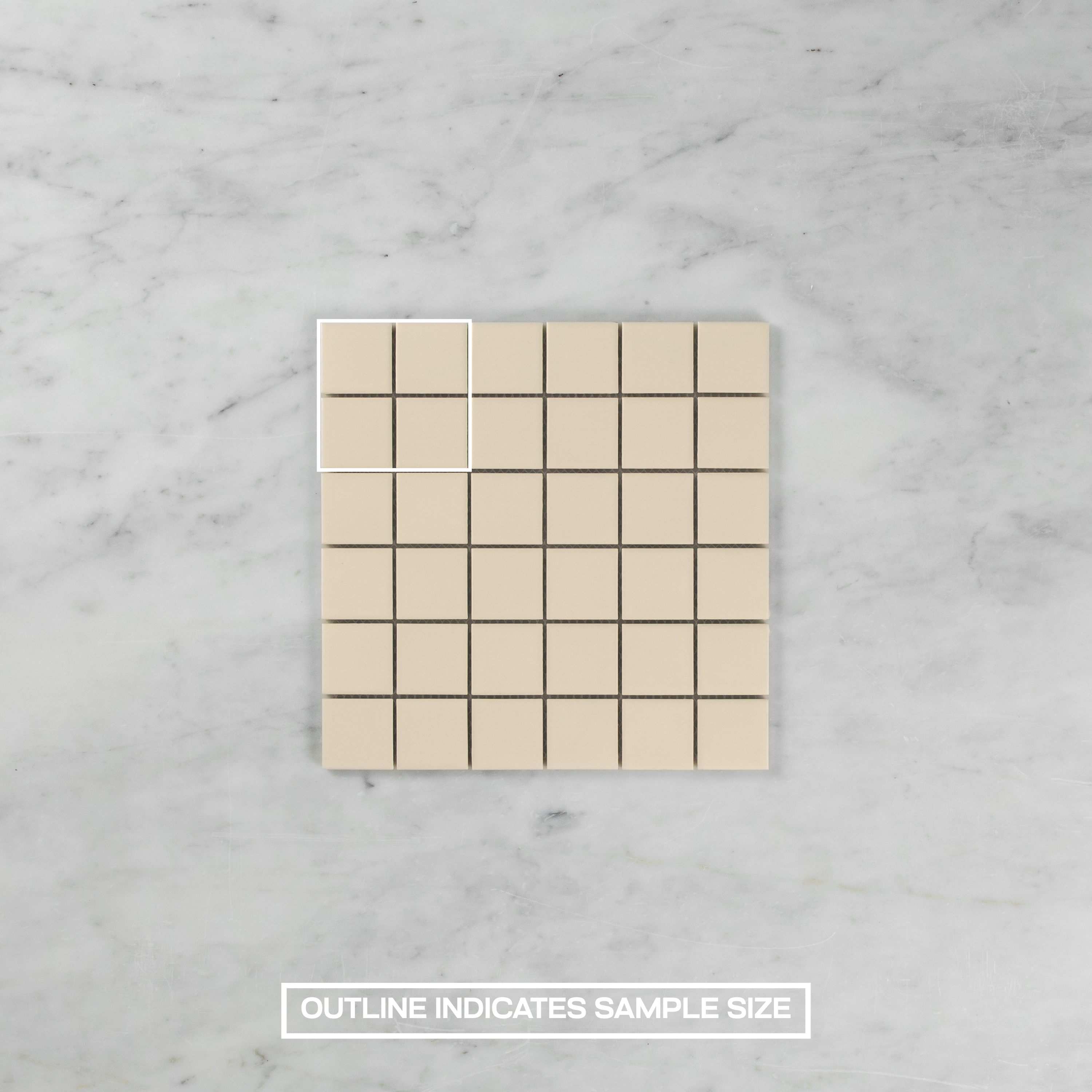 Ivory Cream Matte 48 x 48 Mosaic