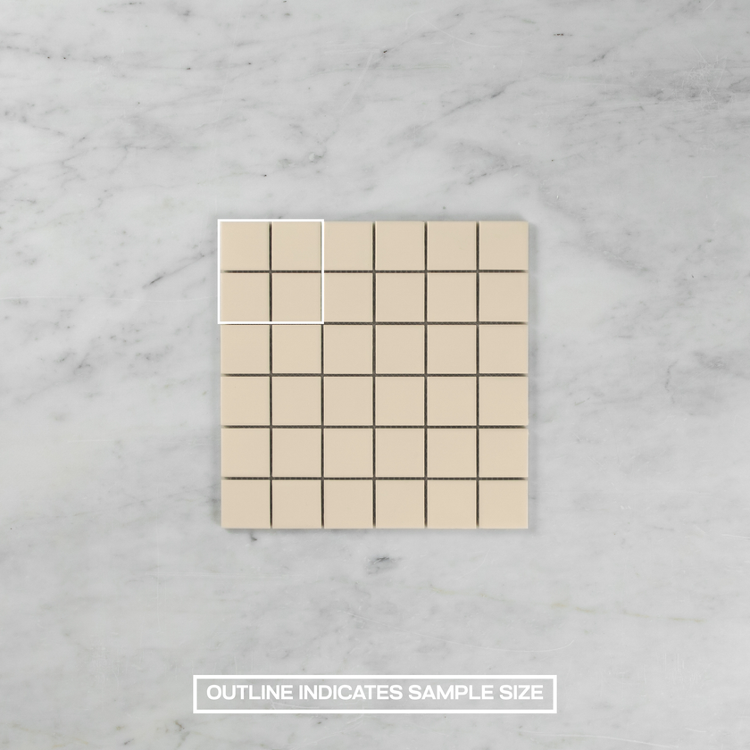Ivory Cream Matte 48 x 48 Mosaic