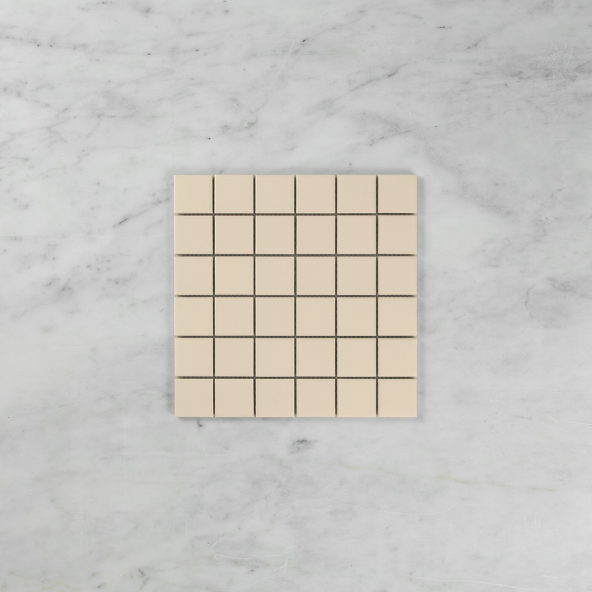 Ivory Cream Matte 48 x 48 Mosaic
