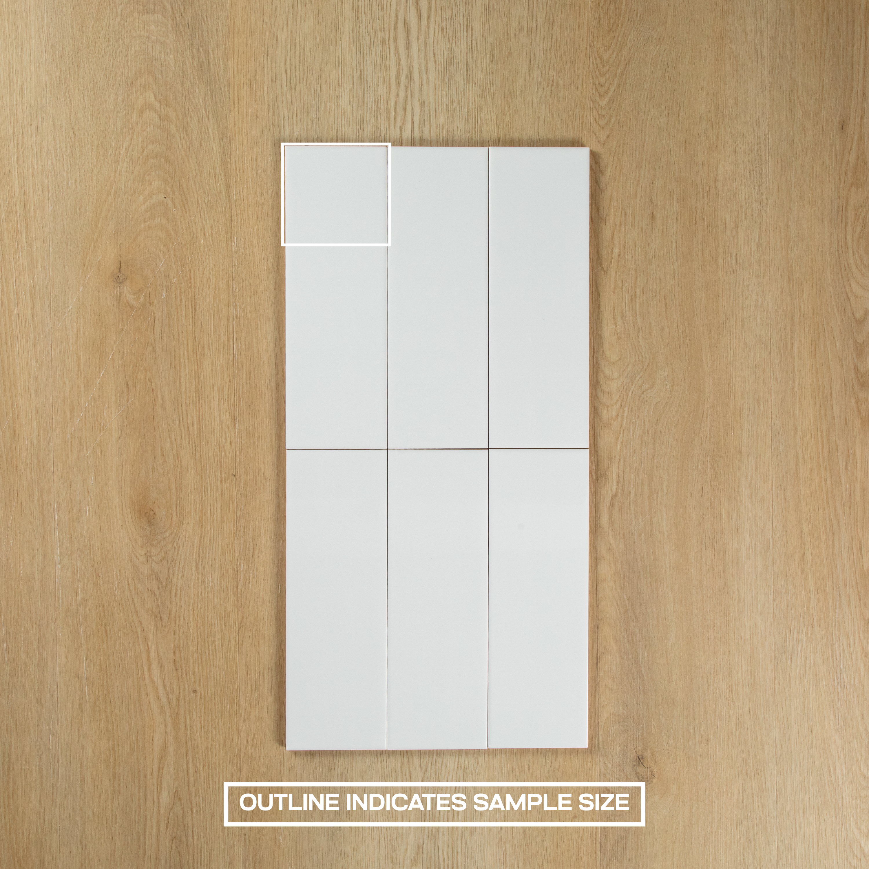 White Matte Subway Pressed Edge