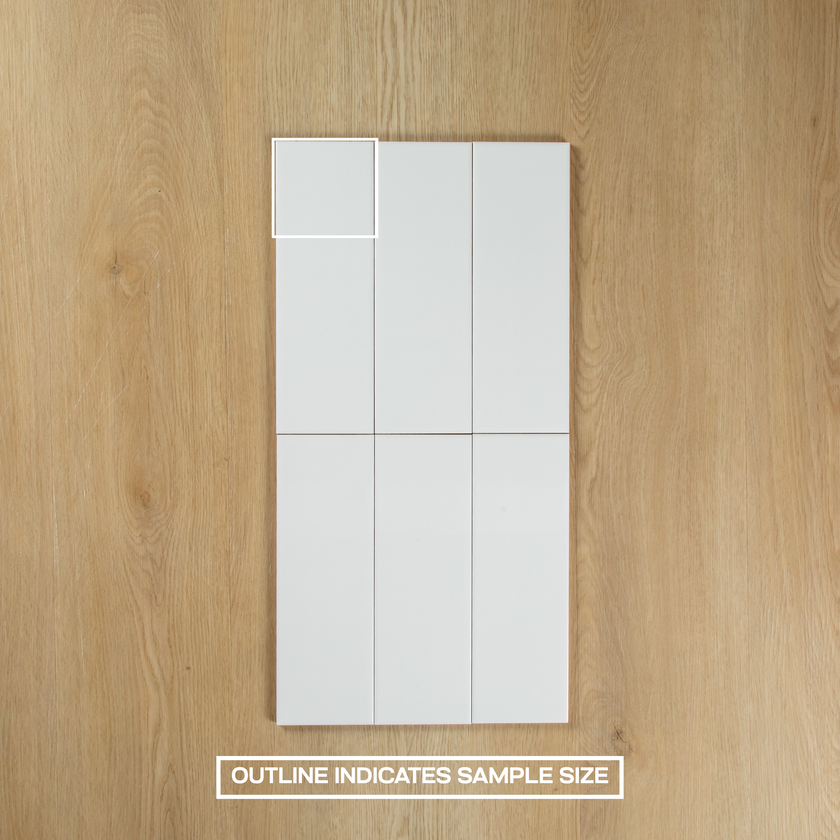 White Matte Subway Pressed Edge