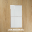 White Matte Subway Pressed Edge