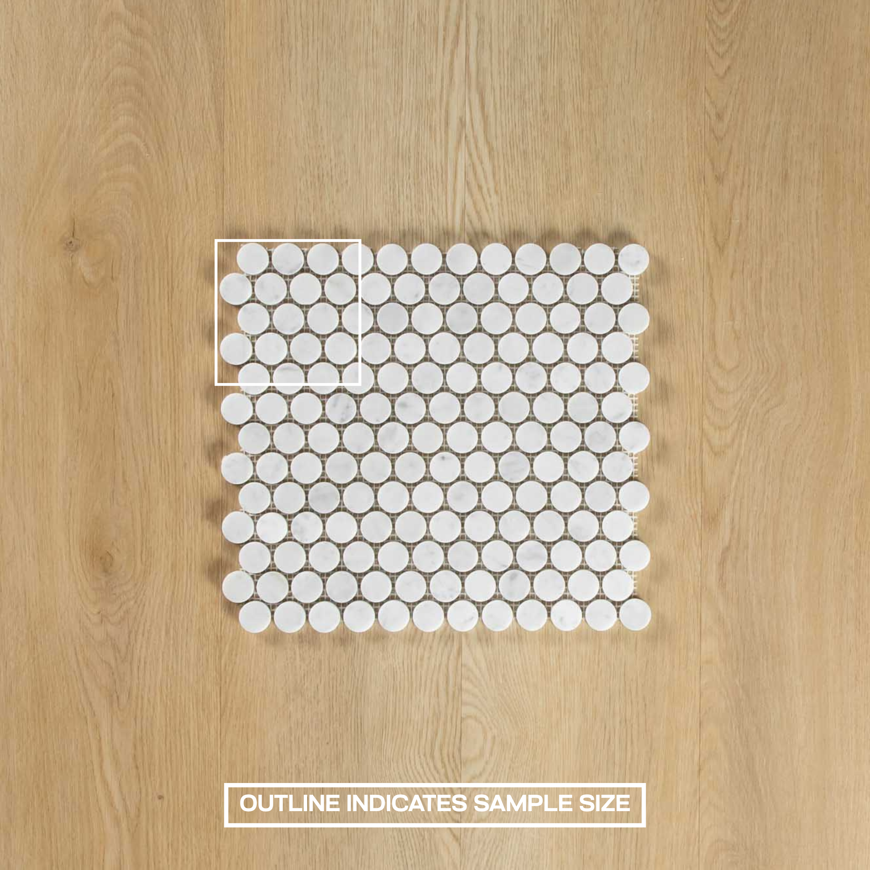 Carrara Marble Mosaic Penny Round Honed Mosaic