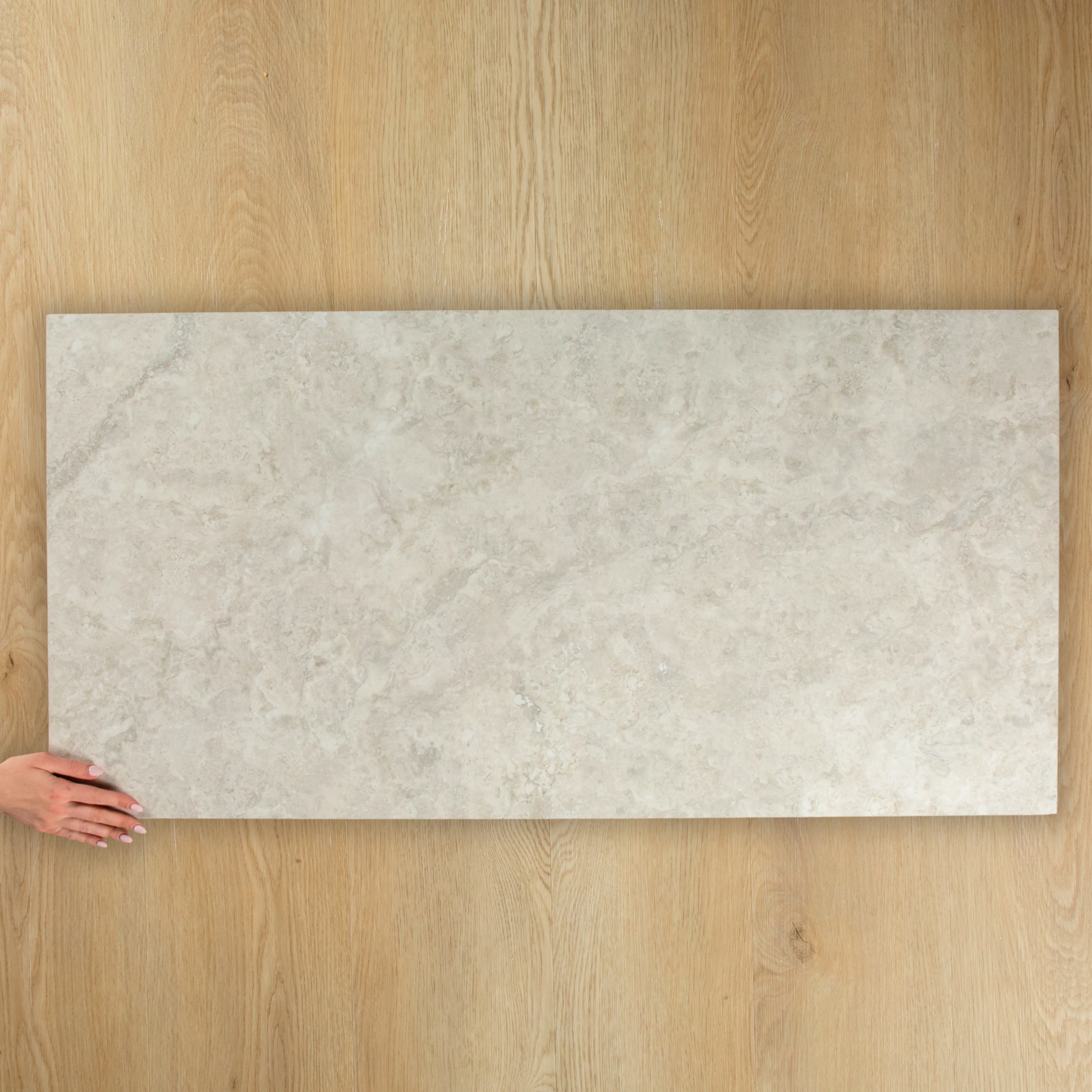Travertine Stone Silver Matte