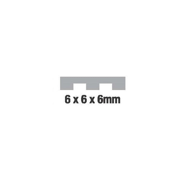 Adhesive Notched Trowel 6mm with Rubber Handle