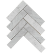 Carrara Marble Mosaic Herringbone XL