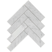 Carrara Marble Mosaic Herringbone